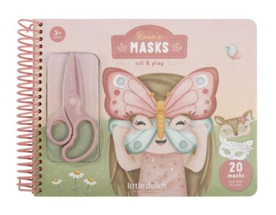 Little Dutch Kniha s vystrihovacími maskami Rosa
