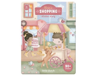 Little Dutch Knižka so samolepkami Nakupovanie Rosa