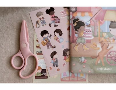 Little Dutch Knižka so samolepkami Nakupovanie Rosa