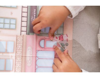 Little Dutch Knižka so samolepkami Nakupovanie Rosa
