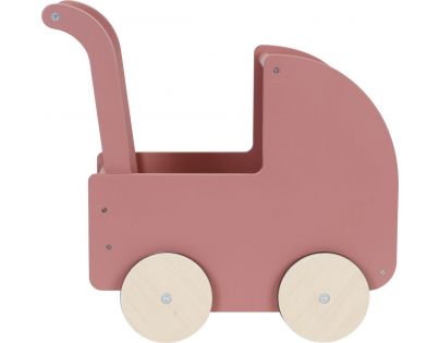 Little Dutch Kočík pre bábiky drevený s bábikou Kvety a motýle