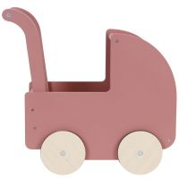 Little Dutch Kočík pre bábiky drevený s perinkou Kvety a motýle 3