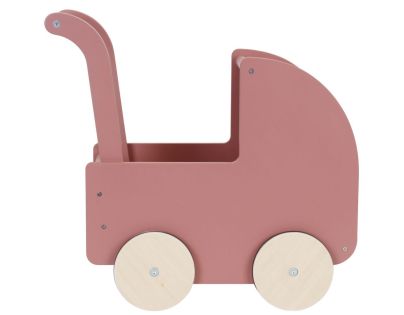 Little Dutch Kočík pre bábiky drevený s perinkou Kvety a motýle