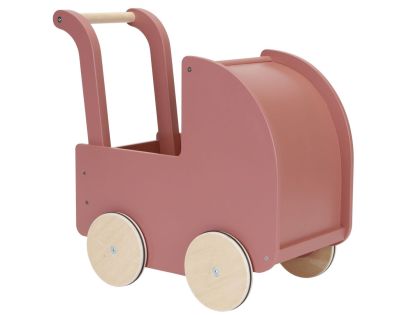 Little Dutch Kočík pre bábiky drevený s perinkou Kvety a motýle