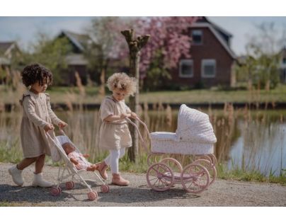 Little Dutch Kočík pre bábiky golfky skladací Soft Flowers