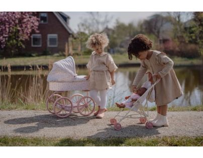 Little Dutch Kočík pre bábiky golfky skladací Soft Flowers