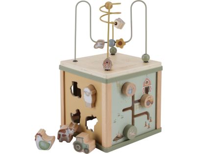 Little Dutch Kocka s aktivitami drevená Farma - Poškodený obal