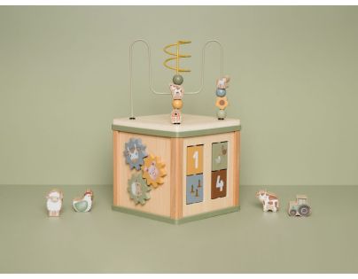 Little Dutch Kocka s aktivitami drevená Farma - Poškodený obal