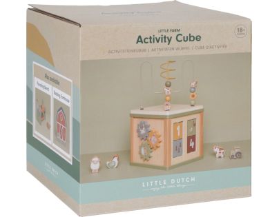 Little Dutch Kocka s aktivitami drevená Farma - Poškodený obal