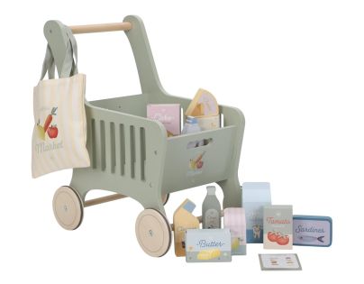 Little Dutch Nákupný vozík s doplnkami drevený - Poškodený obal