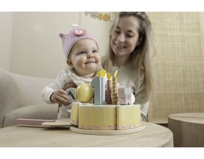 Little Dutch Narodeninová korunka s číslami Pink