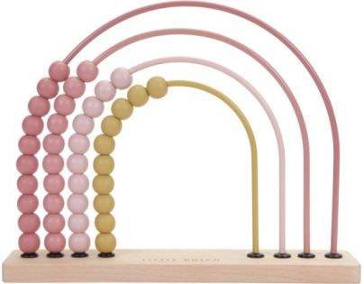Little Dutch Počítadlo drevené dúha Pink - Poškodený obal