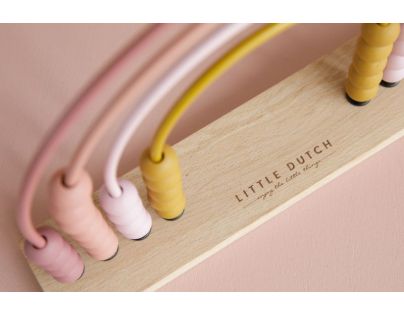 Little Dutch Počítadlo drevené dúha Pink - Poškodený obal