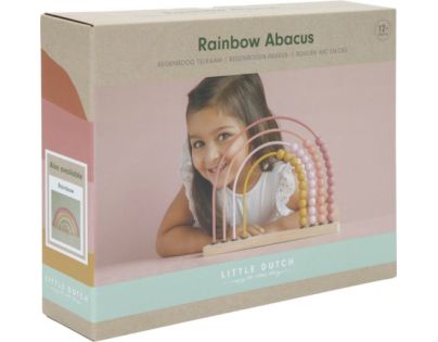 Little Dutch Počítadlo drevené dúha Pink - Poškodený obal