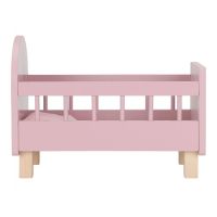 Little Dutch Postieľka pre bábiky drevená s perinkou Pink 3
