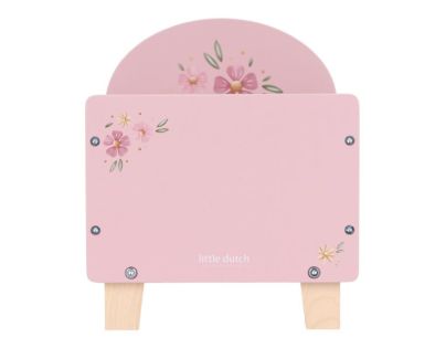 Little Dutch Postieľka pre bábiky drevená s perinkou Pink