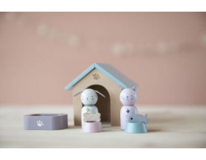 Little Dutch Set do domčeka drevený Psík a mačička