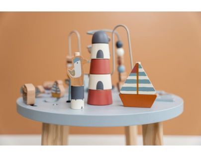 Little Dutch Stolík s aktivitami drevený Námornícky záliv - Poškodený obal