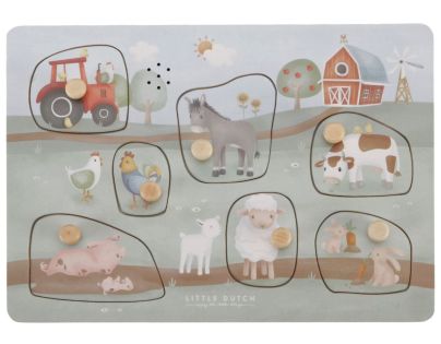 Little Dutch Vkladacie puzzle so zvukom Farma - Poškodený obal