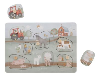 Little Dutch Vkladacie puzzle so zvukom Farma - Poškodený obal