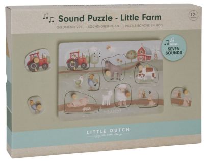 Little Dutch Vkladacie puzzle so zvukom Farma - Poškodený obal