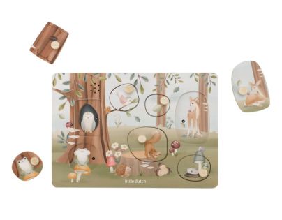 Little Dutch Vkladacie puzzle so zvukom Forest Friends