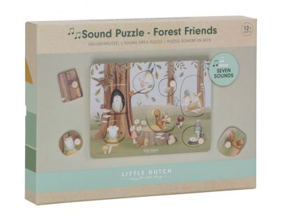Little Dutch Vkladacie puzzle so zvukom Forest Friends