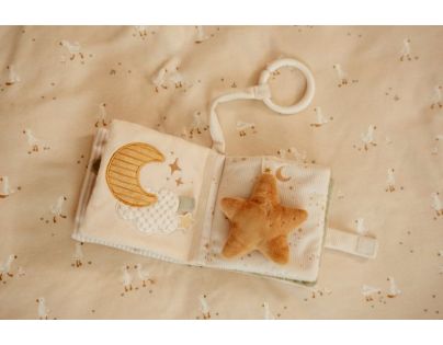 Little Dutch Závesná textilná knižka s aktivitami Newborn Naturals