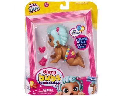 Little Live Bizzy Bubs bábätko lezúce modré