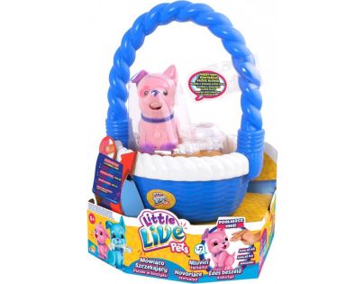 Little Live Pets Mluvící štěňátko v koši - Hrášek