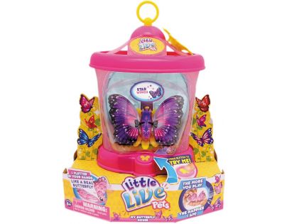 Little Live Pets Motýlí dom - Fialový motýlik
