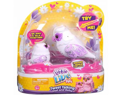 Little Live Pets Sova se sovátkem - rodina Sněžná