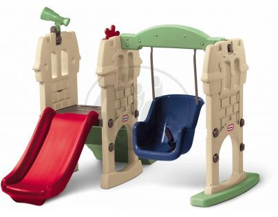Little Tikes 620256 - Dobrodružný hrad s houpačkou a se skluzavkou