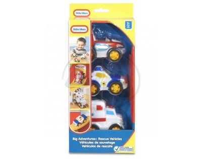 Little Tikes 622793M - Sada tří autíček - sanitka, policie a hasič