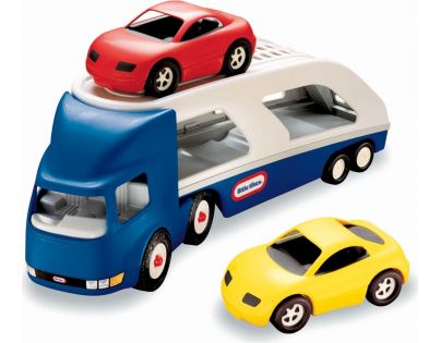 Little Tikes Tahač s návěsem pro přepravu aut modrý