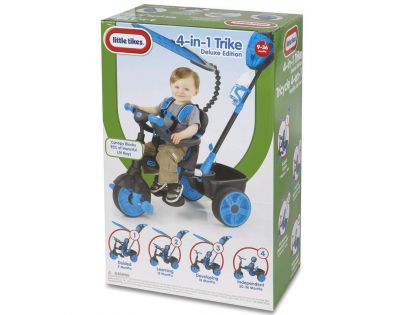Little Tikes Trojkolka 4v1 Deluxe Neónová modrá