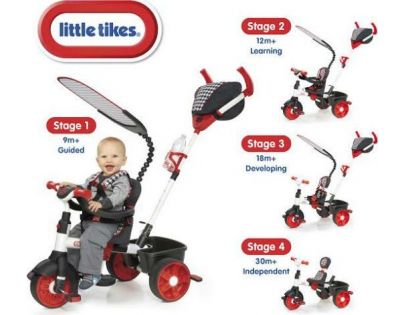 LITTLE TIKES 634345 Trojkolka 4v1 Sport Edition červeno-biela