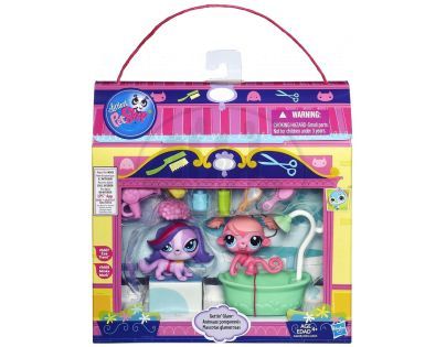 Littlest Pet Shop 4 zvířátka s doplňky v přenosném balení - Gettin' Glam