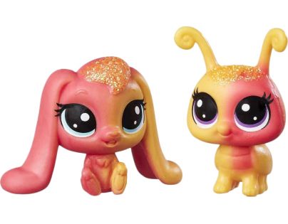 Littlest Pet Shop Duhový set 2 ks zvířátek Apricotta Ambergleam a Sunset Glimmerbug