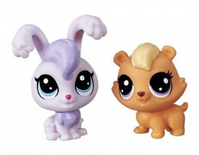 Littlest Pet Shop Dvě zvířátka Lilac Bunnton + Biff Hamsted