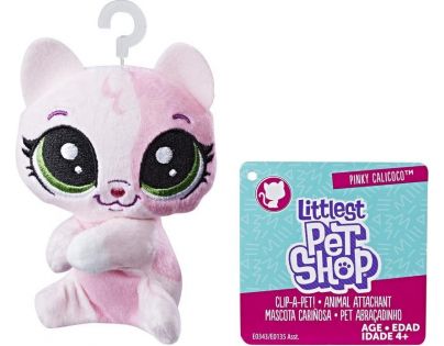 Littlest Pet Shop Plyšák s klipem Pinky Calicoco