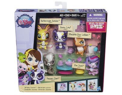 Littlest Pet Shop Pět zvířátek s doplňky - B1428