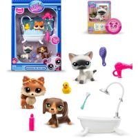 Littlest Pet Shop Salón krásy – sada 3 figúrok (jazvečík, siamská mačka, pomeranian)