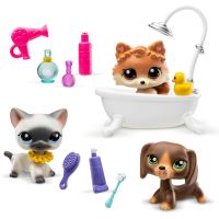 Littlest Pet Shop Salón krásy – sada 3 figúrok (jazvečík, siamská mačka, pomeranian) 2