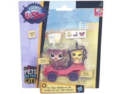 Littlest Pet Shop Zvířátko s kamarádem a vozidlem - B7757