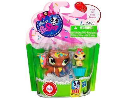Littlest Pet Shop zvířátka - 3033 Kočka 3034 Klokan
