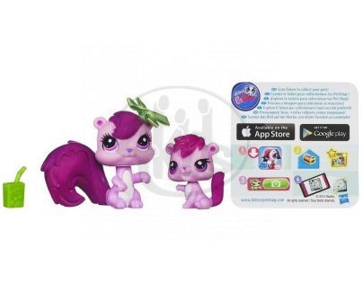 Littlest Pet Shop zvířátka - 3589 Veverka 3590 mládě