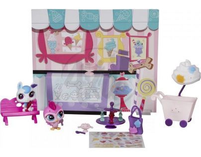 Littlest Pet Shop Zvířátko s doplňky do domečku - Ice Cream Cafe