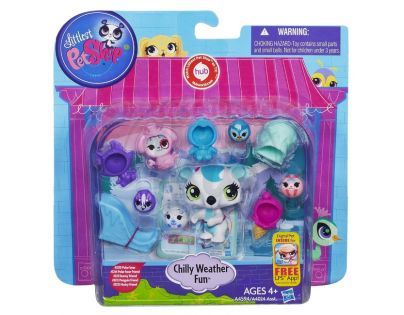 Littlest Pet Shop zvířátko s kamarádem a doplňky - Chilly Weather A4594