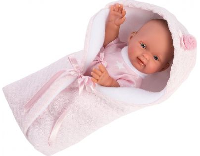 Llorens New Born dievčatko v ružovej deke